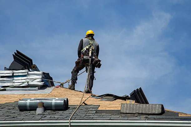 Professional Roofing technician working in Elmwood, MA